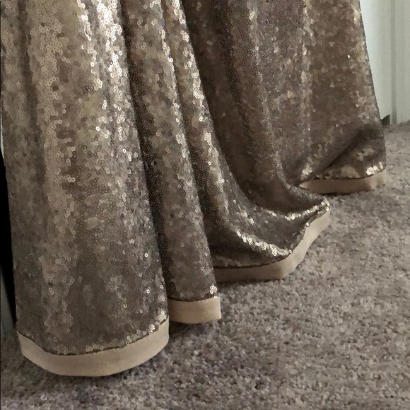NWOT Calvin Klein gold sequin gown - Picture 6 of 7